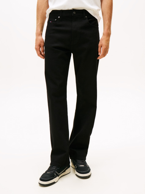 Denim Blugi Otis Negri Overdyed Cu Croiala Dreapta  Barbati