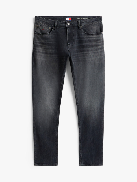Denim Austin Black Slim Tapered Leg Jeans  Men