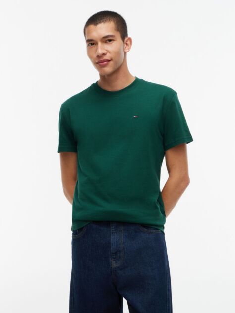 Verde Tricou Cu Guler Rotund Cu Steag Tommy  Barbati