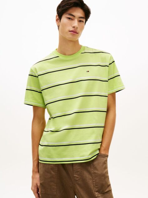Multi Tricou Relaxat Din Jersey Cu Dungi Si Steag Hilfiger  Barbati