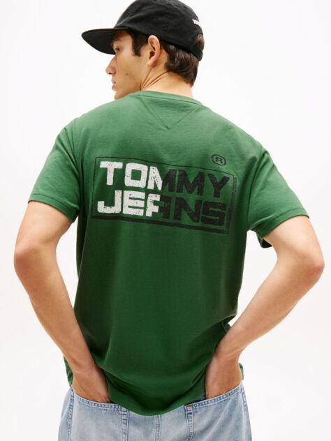 Green Back Logo Relaxed Jersey T-Shirt  Men