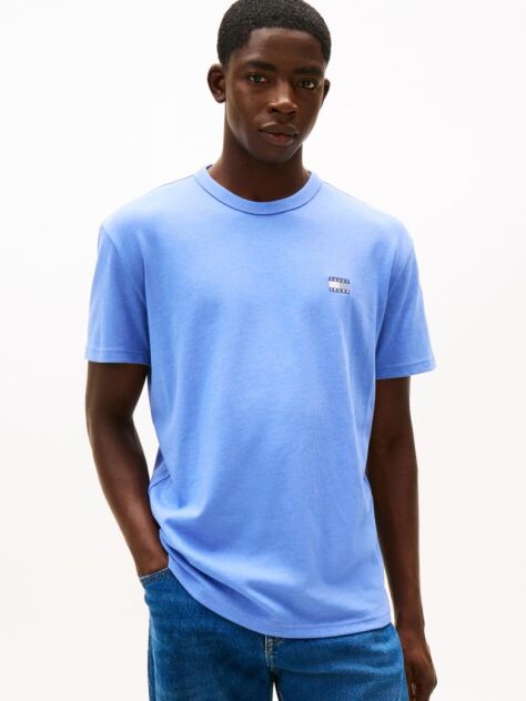 Blue Tricou Cu Insigna Tonal Tommy  Barbati
