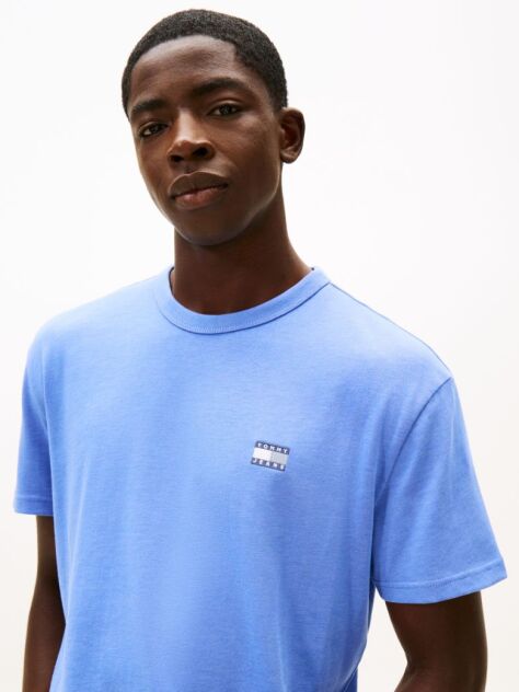 Blue Tricou Cu Insigna Tonal Tommy  Barbati