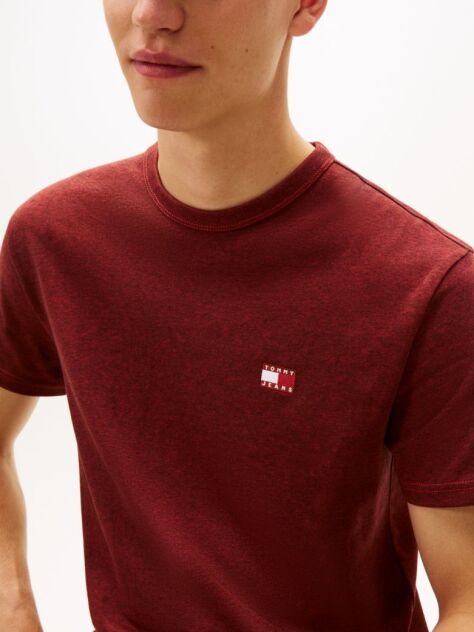 Rosu Tricou Cu Insigna Tonal Tommy  Barbati