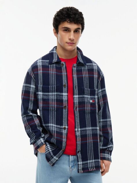 Multi Camasa Oversized Cu Textura Twill Si Carousi  Barbati