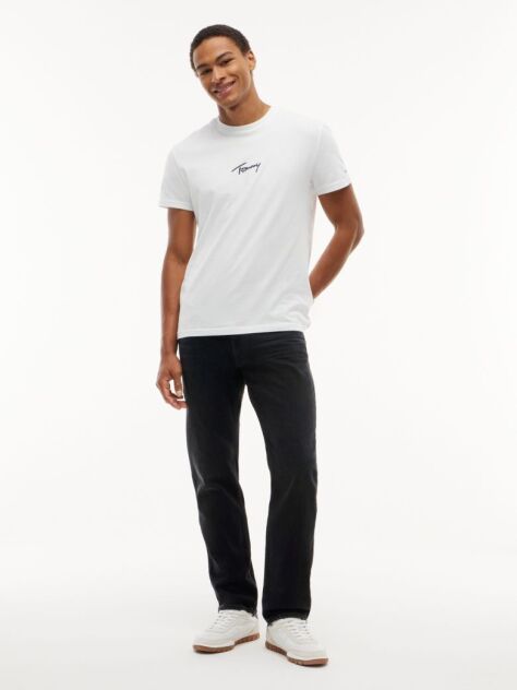 Denim Blugi Negri Ryan Cu Croiala Slim Dreapta  Barbati
