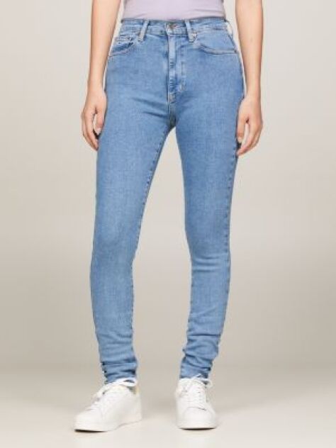 Denim  Jeans Super Skinny Cu Talie Inalta Sylvia  Femei