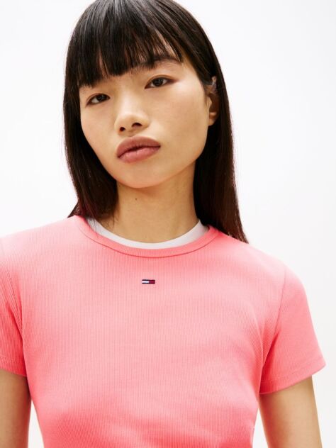 Roz Tricou Slim Essential  Femei