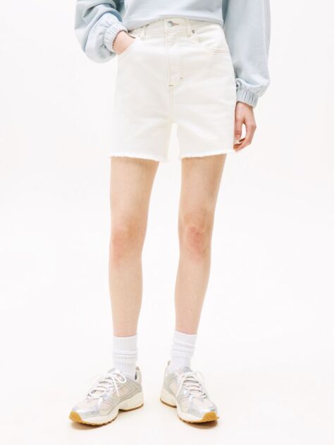 Denim Raw Hem Regular Denim Mom Shorts  Women