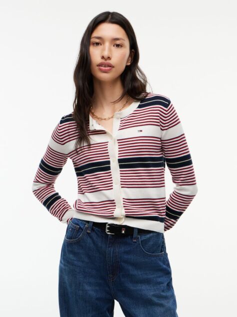 Multi Cardigan Cu Croiala Slim Guler Clasic Si Steag Brodat  Femei