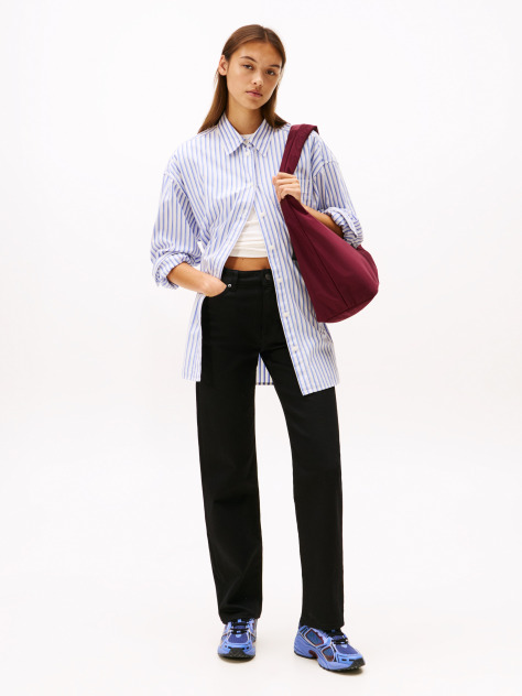 Denim Blugi Negri Slim Cu Talie Medie  Femei