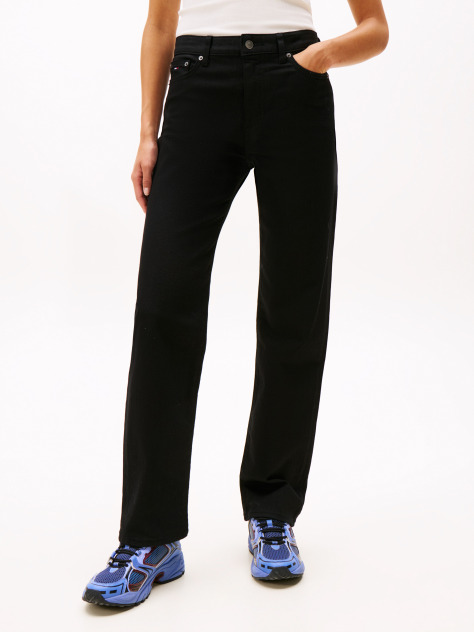 Denim Blugi Negri Slim Cu Talie Medie  Femei