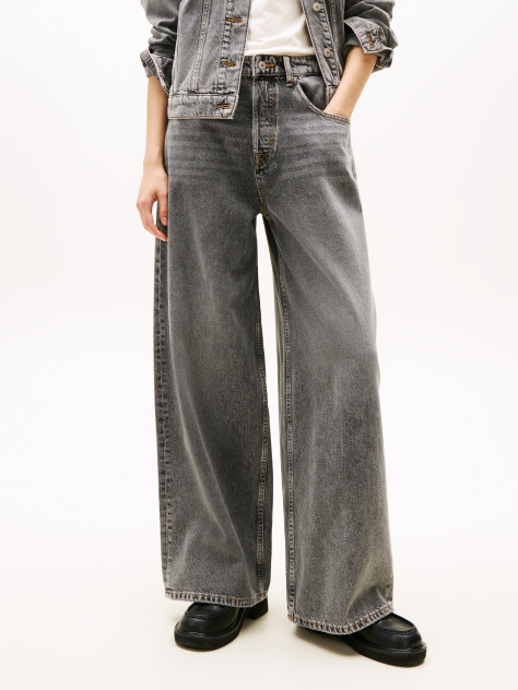 Denim Mid Rise Loose Wide Leg Jeans  Women