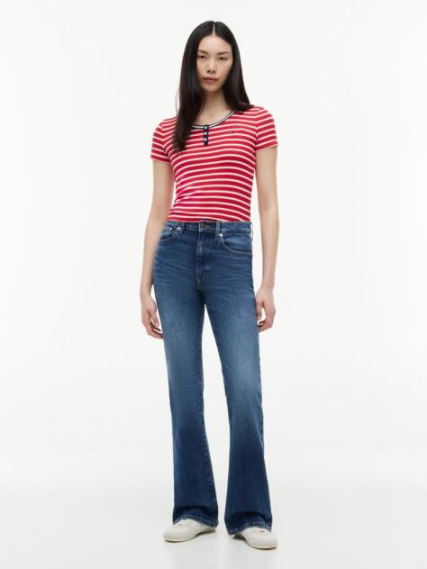 Multi Slim Henley T-Shirt  Women