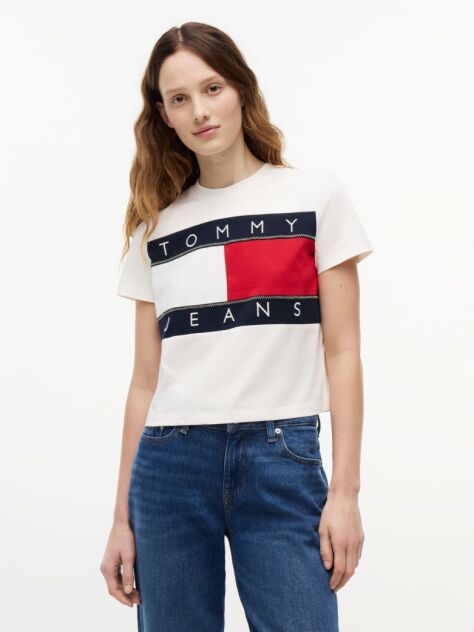 White Tommy Flag T-Shirt  Women