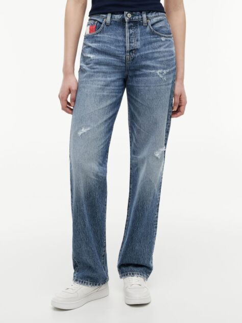 Denim Vintage Blugi Drepti Cu Croiala Slim Talie Medie  Femei