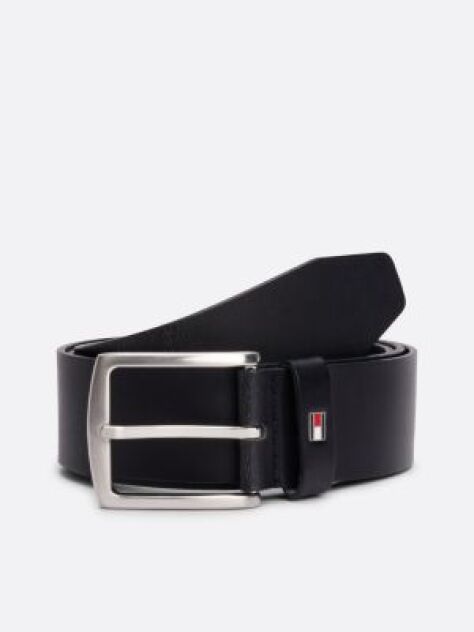 Blue Denton Flag Logo Leather Belt  Men