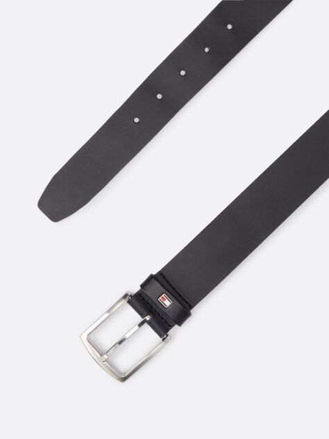 Blue Denton Flag Logo Leather Belt  Men