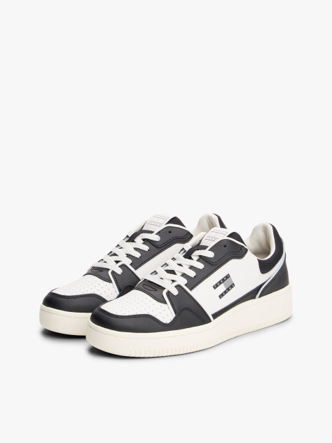 Black Retro Basket Sneakers  Men