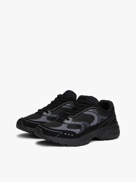 Black Archive Mixed Texture Trainers  Men