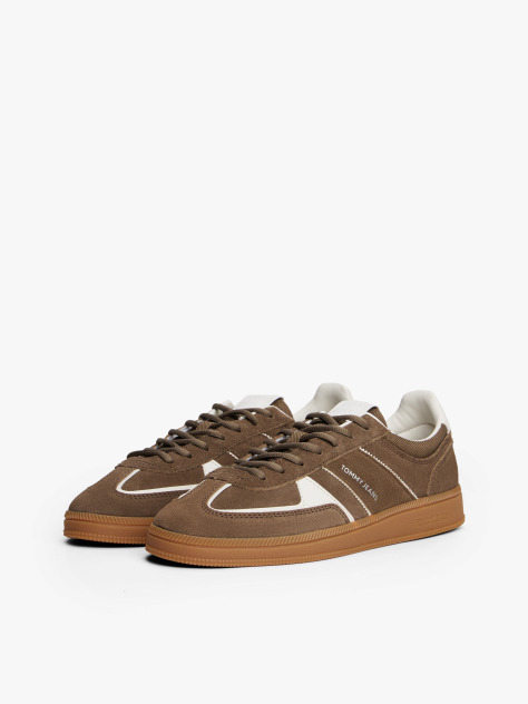 Maro Sneakers Greenwich Din Piele Intoarsa Cu Texturi Mixte  Femei