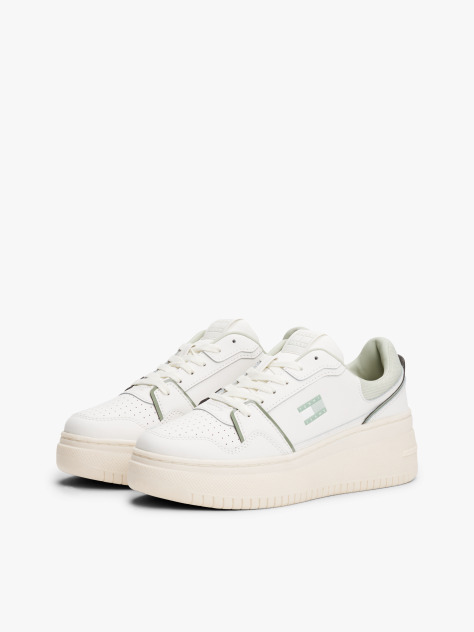 Multi Trainers De Baschet Retro Cu Platforma Si Talpa Fina  Femei