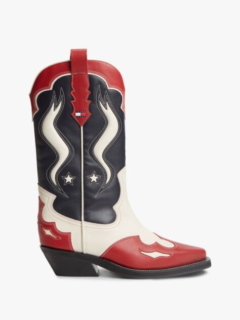 Multi Archive Leather Colour-Blocked Cowboy Boots  Women