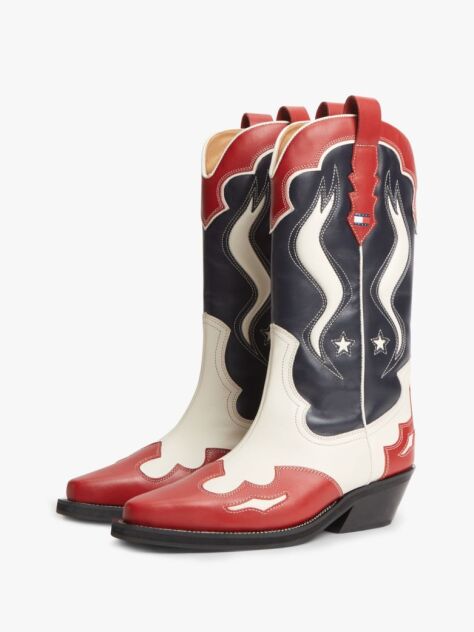 Multi Archive Leather Colour-Blocked Cowboy Boots  Women