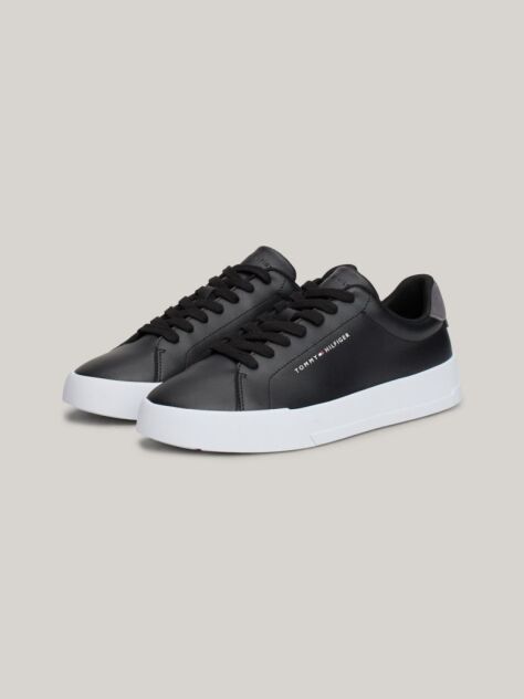 Negru Pantofi Sport Cu Logo Pebble Grain  Barbati
