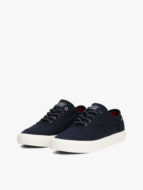 Blue Pantofi Sport Din Panza Cu Logo Embosat  Barbati