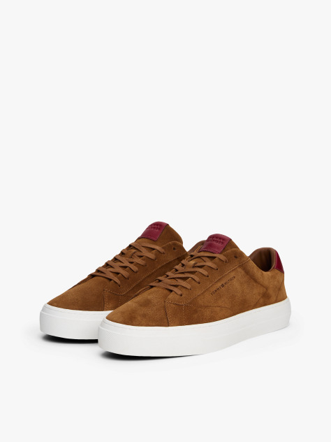 Brown Suede Cupsole Trainers  Men