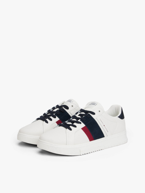 Bej Sneakers Cu Texturi Mixte Si Talpa Fine Cleat  Barbati