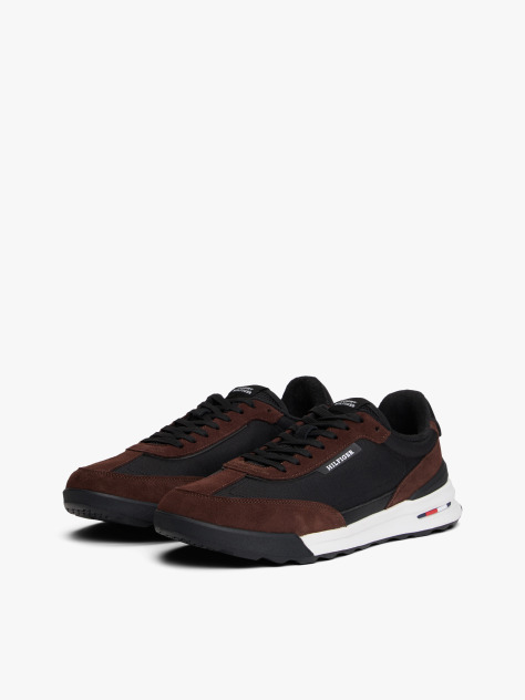 Multi Sneakers Retro Cu Piele Intoarsa Si Talpa Cleat  Barbati