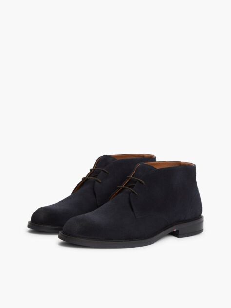 Blue Ghete Din Suede Cu Sireturi  Barbati