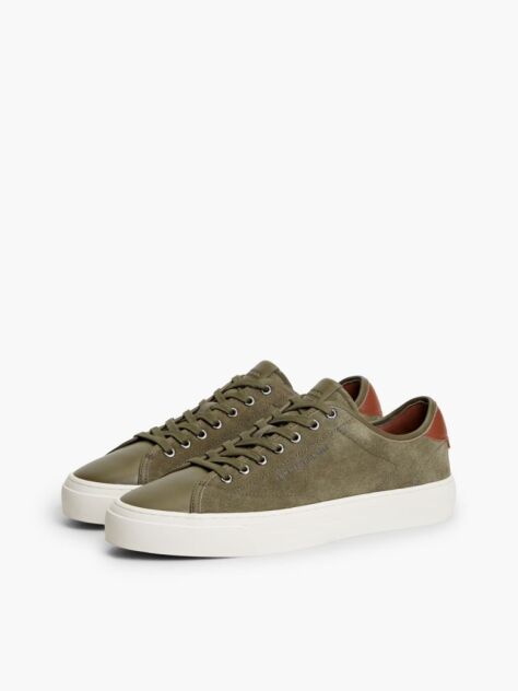 Verde Adidasi New York Label Din Suede Cu Contrast La Talpa  Barbati