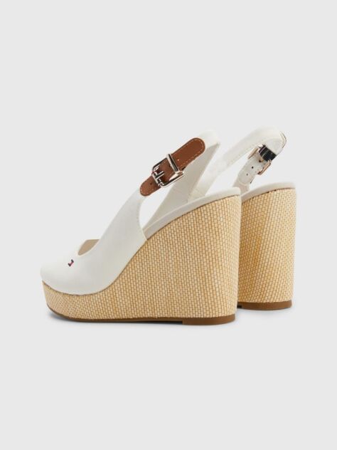 Alb Sandale Cu Toc Pana Iconic Slingback  Femei