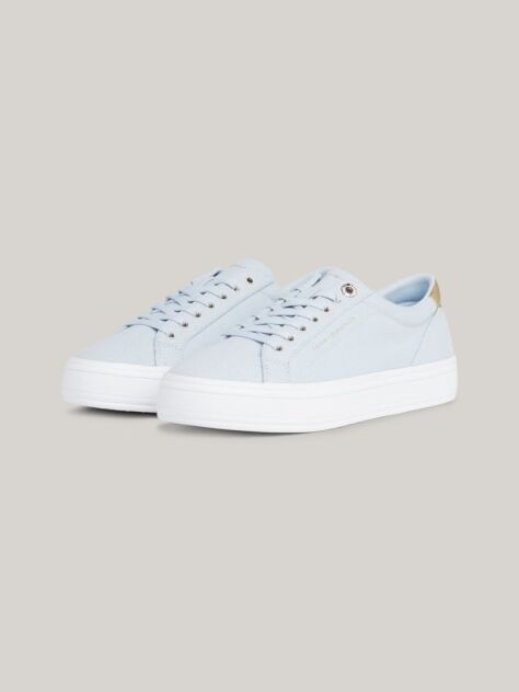Blue Pantofi Sport Din Panza Cu Toc Metalic  Femei