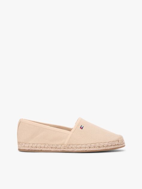 Beige Flag Embroidery Canvas Espadrilles  Women