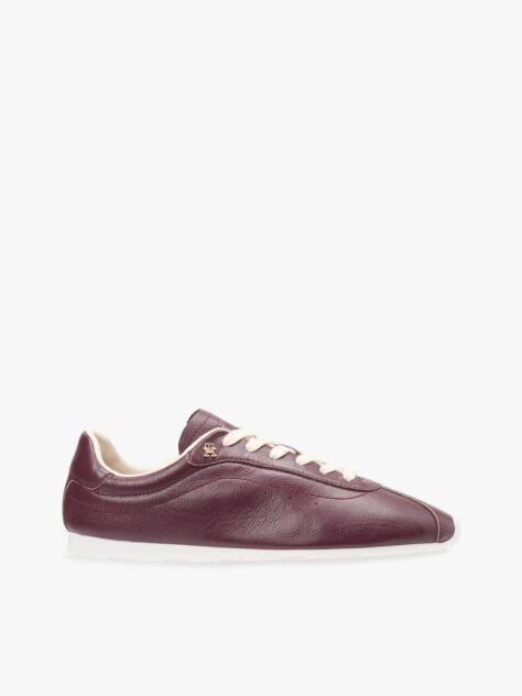 Red TH Monogram Low Profile Leather Trainers  Women