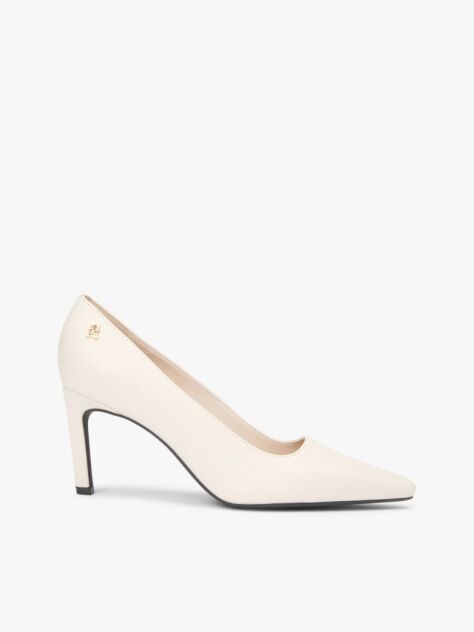 Bej TH Monogram Pantofi Cu Toc Din Piele  Femei