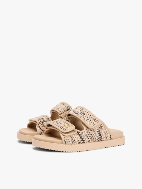Multi Raffia TH Monogram Double Strap Sandals  Women