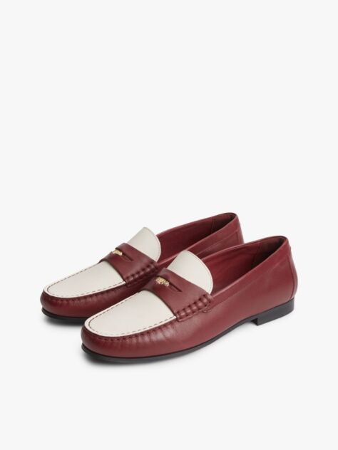 Multi TH Monogram Leather Penny Loafers  Women