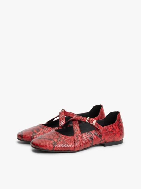 Multi Pantofi Mary Jane Cu Curea Incrucisata Din Piele Cu Imprimeu Snake  Femei