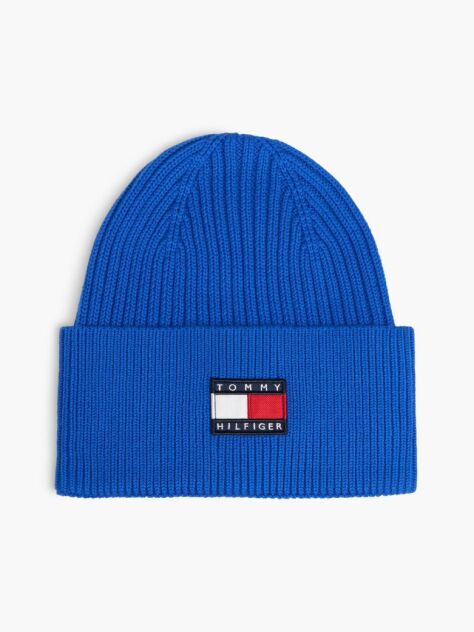 Blue Kids' Heritage Flag Logo Rib-Knit Beanie  Kids Unisex
