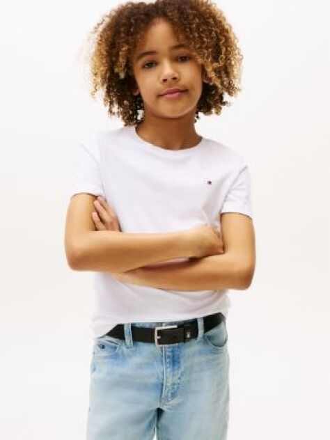 White ESSENTIAL ORGANIC COTTON T-SHIRT  Boys