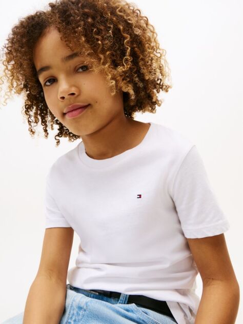 White ESSENTIAL ORGANIC COTTON T-SHIRT  Boys
