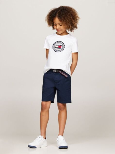 Blue Belted Chino Shorts  Boys