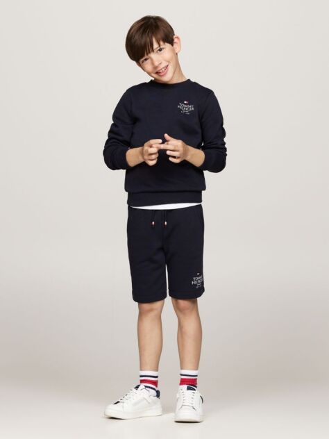 Blue Hilfiger Logo Crew Neck Sweatshirt  Boys
