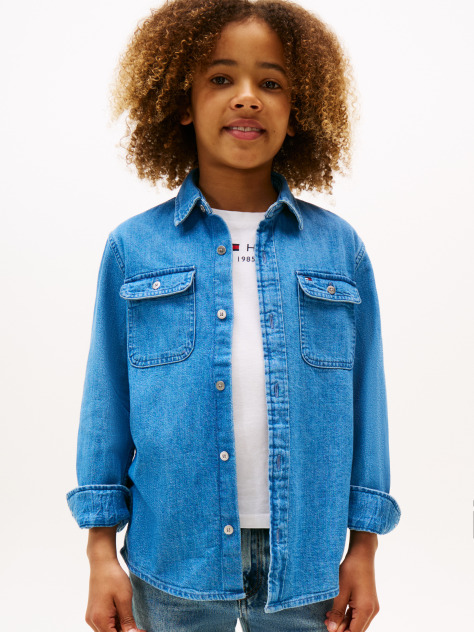 Denim Camasa Din Denim Cu Spalare Medie  Baieti