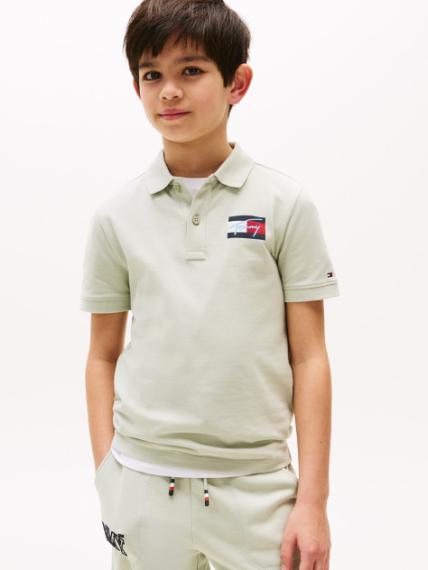 Verde Tricou Polo Regular Fit Cu Signature Logo  Baieti